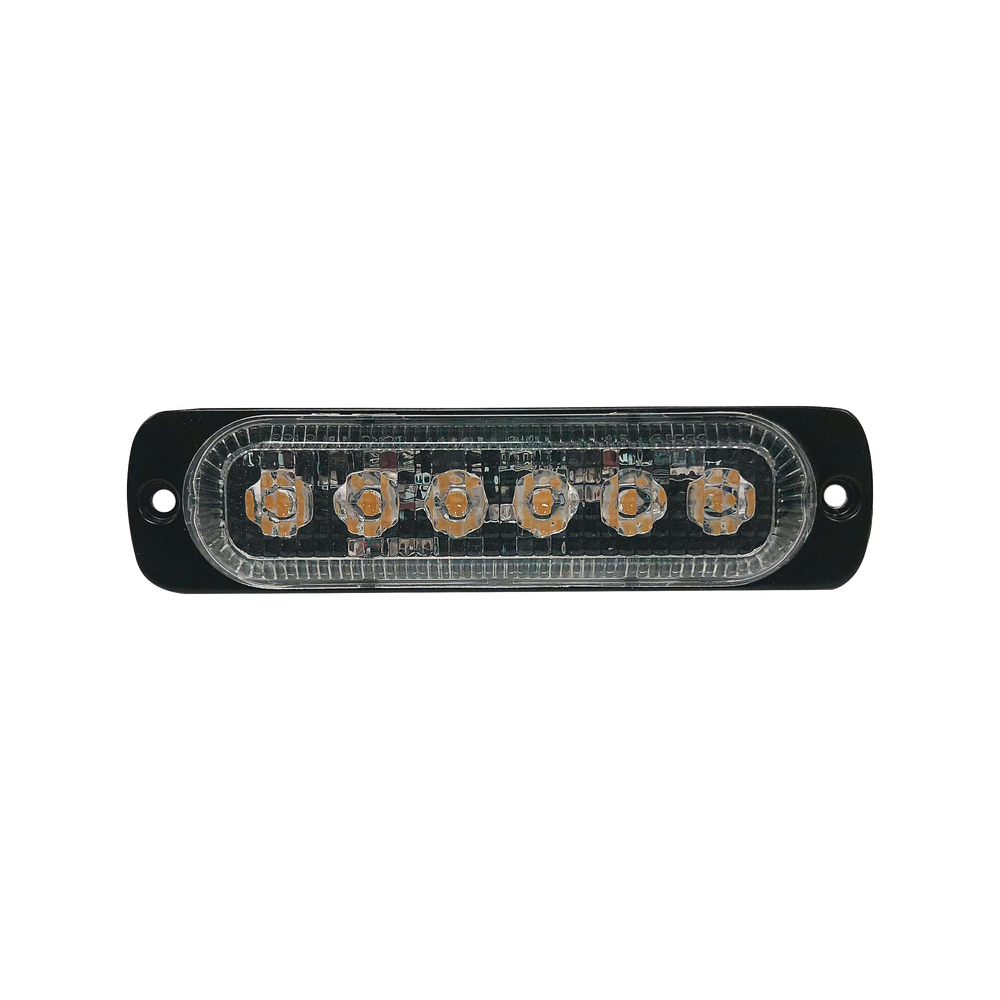 Luz direccional con 6 LEDS, color ambar, 12-24 VCD