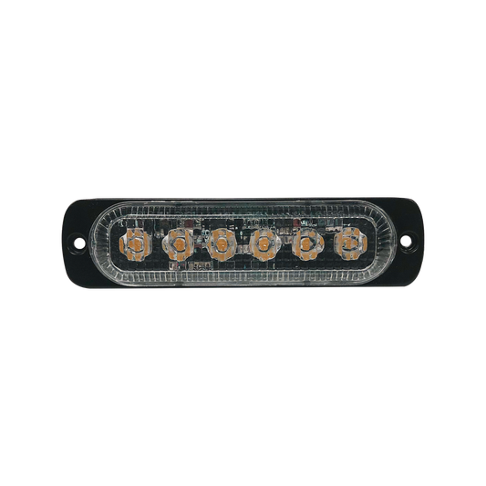 Luz direccional con 6 LEDS, color ambar, 12-24 VCD