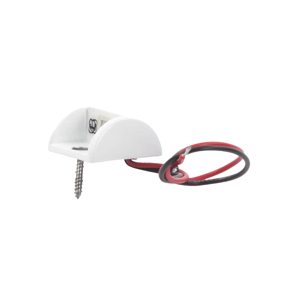 Luz led marina de cortesía serie Andros, emite luz de color blanco brillante de 45 lúmenes, para uso exterior e interior, fabricado bajo norma de protección IP67.