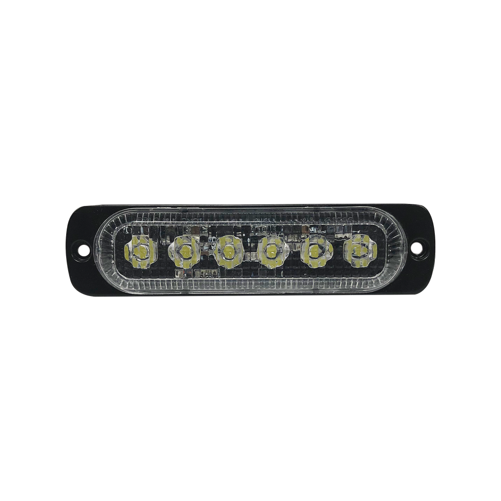 Luz direccional con 6 LEDS, color claro, 12-24 VCD