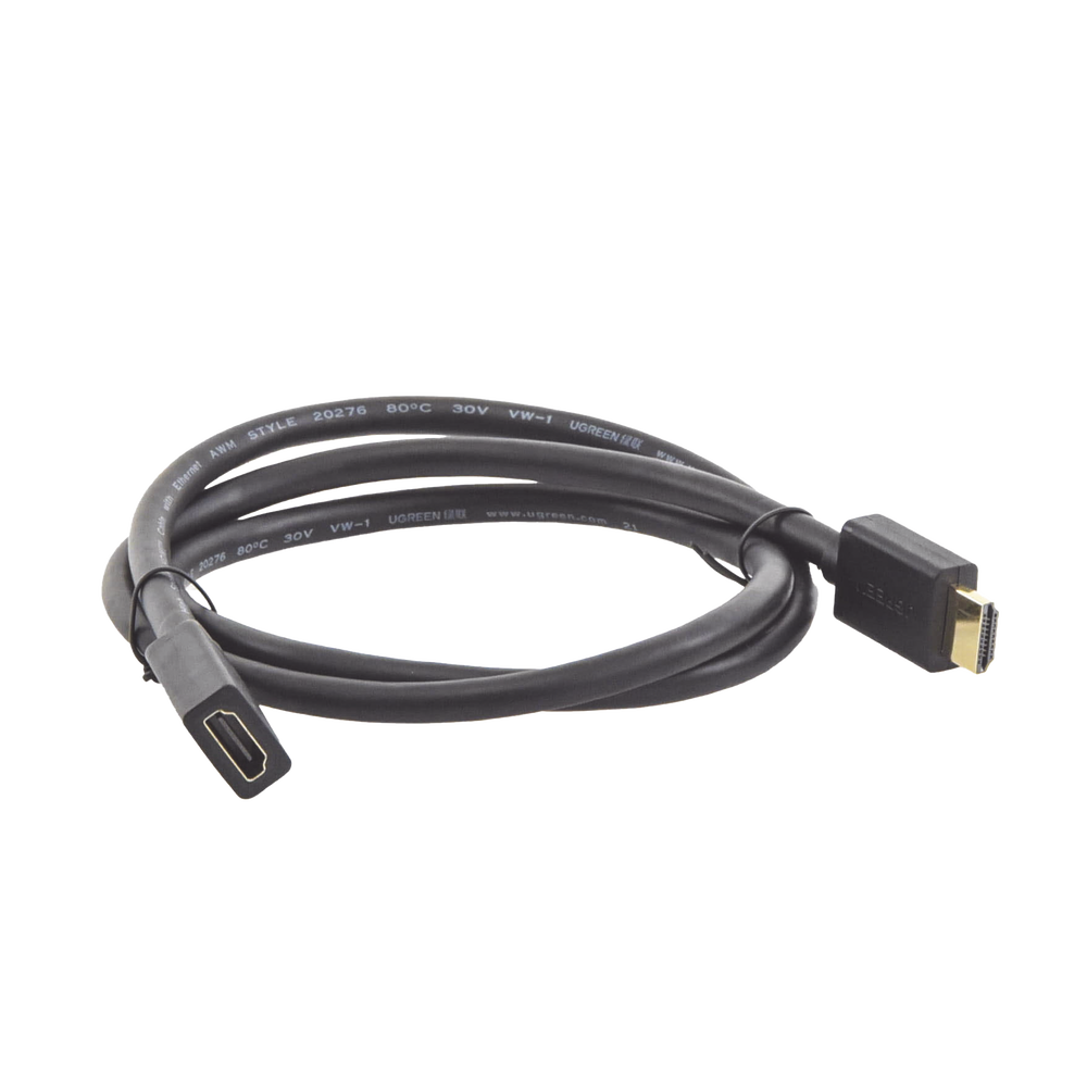 Cable extensor HDMI de 1 M / 4K@60Hz / 3D / HDR /  Macho a Hembra / Núcleo de cobre estañado / Transmisión estable.