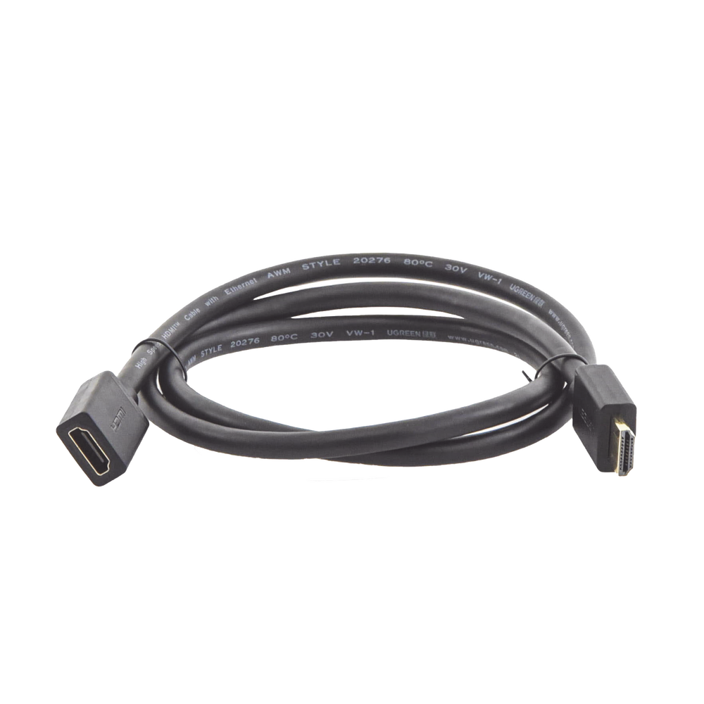 Cable extensor HDMI de 1 M / 4K@60Hz / 3D / HDR /  Macho a Hembra / Núcleo de cobre estañado / Transmisión estable.