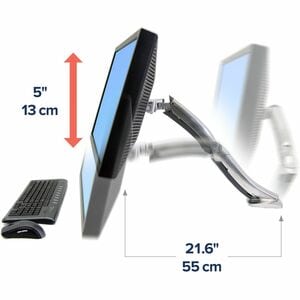 Brazo monitor Ergotron 45-214-026 VESA 30" carga 13,61 kg ajustable