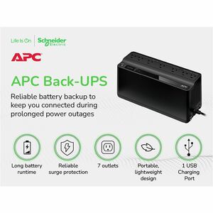 UPS Apc BE600M1 600VA/330W, torre, 5 NEMA 5-15R, 2 sobretensión