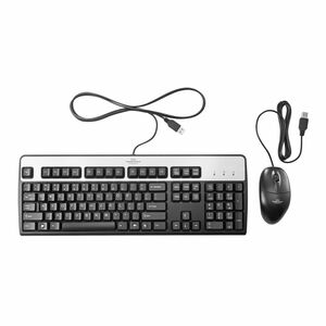 Kit teclado y mouse HPE 631341-B21 USB cable inglés negro