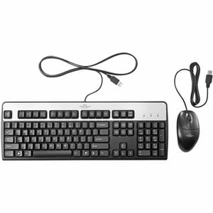Kit teclado y mouse HPE 631341-B21 USB cable inglés negro
