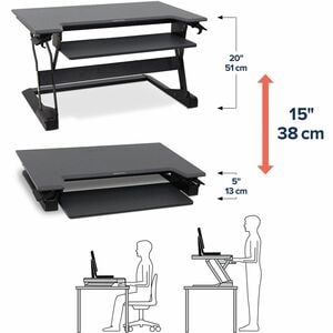 Escritorio sentado-de pie Ergotron 33-406-062 WorkFit-TL, altura ajustable, blanco
