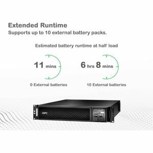 UPS Apc SRT3000RMXLA 3kVA/2.70kW, rack 2U, 9 tomas batería/surge