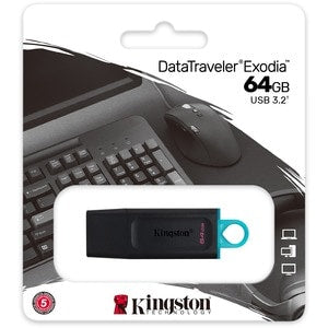 Memoria USB Kingston DataTraveler Exodia DTX 64 GB, USB 3.2 Gen 1