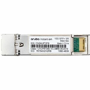 Transceiver Aruba R9D18A SFP+, 10 Gigabit Ethernet, 10GBase-SR, multimodo