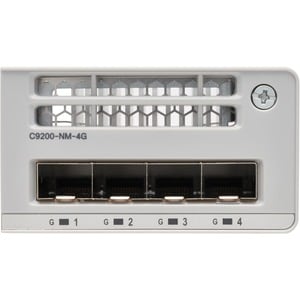 Módulo Cisco Catalyst C9200-NM-4G 4 ranuras, Gigabit Ethernet, 1000Base-X