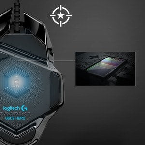 Mouse gamer Logitech G502 HERO 910-005469 USB óptico 11 botones 16000 dpi