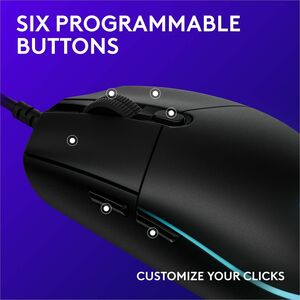 Mouse gamer Logitech G203 910-005790 USB, 6 botones, 8000 dpi