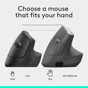 Mouse Logitech 910-006466 Lift vertical Bluetooth USB 4000 dpi