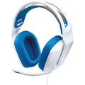 Audífonos gamer Logitech G335, cable 3.5 mm, estéreo, blancos