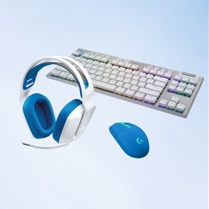 Audífonos gamer Logitech G335, cable 3.5 mm, estéreo, blancos