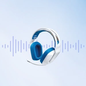 Audífonos gamer Logitech G335, cable 3.5 mm, estéreo, blancos