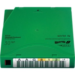 Cartucho de datos Hewlett Packard Enterprise Q2078A LTO-8 12TB nativo 30TB