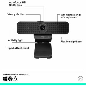 Cámara web Logitech C925e Full HD 30 fps USB 2.0 autofoco