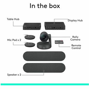 Equipo de videoconferencia Logitech 960-001225 Rally Plus cámara 4K PTZ 2 micrófonos