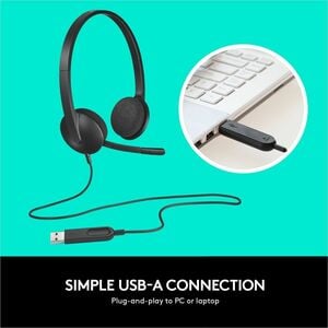 Diadema Logitech H340 USB estéreo sobre la cabeza cable 182.9 cm