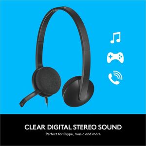 Diadema Logitech H340 USB estéreo sobre la cabeza cable 182.9 cm
