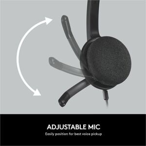 Diadema Logitech H340 USB estéreo sobre la cabeza cable 182.9 cm
