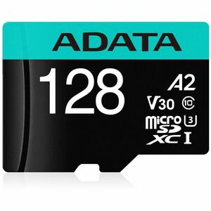 Tarjeta microSDXC Adata Technology AUSDX128GUI3V30SA2-RA1, 128GB, UHS-I U3, V30