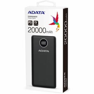 Cargador portátil Adata Technology AP20000QCD-DGT-CBK 20000 mAh, 3 USB