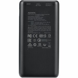 Cargador portátil Adata Technology AP20000QCD-DGT-CBK 20000 mAh, 3 USB