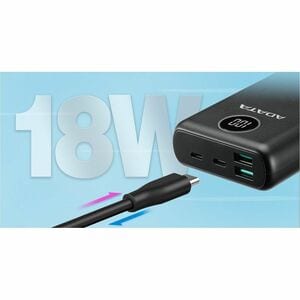 Cargador portátil Adata Technology AP20000QCD-DGT-CBK 20000 mAh, 3 USB