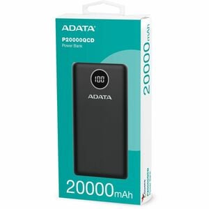 Cargador portátil Adata Technology AP20000QCD-DGT-CBK 20000 mAh, 3 USB