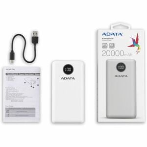 Cargador portátil Adata AP20000QCD-DGT-CWH 20000 mAh 3A 3 USB