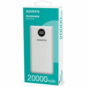 Cargador portátil Adata AP20000QCD-DGT-CWH 20000 mAh 3A 3 USB