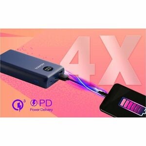 Cargador portátil Adata Technology AP20000QCD-DGT-CDB 20000mAh 3 USB 3A