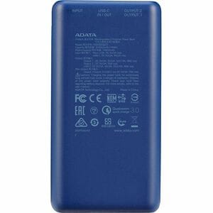 Cargador portátil Adata Technology AP20000QCD-DGT-CDB 20000mAh 3 USB 3A