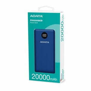Cargador portátil Adata Technology AP20000QCD-DGT-CDB 20000mAh 3 USB 3A