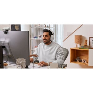 Auriculares Logitech Zone Vibe 100 981-001218 Bluetooth, estéreo, blanco crudo
