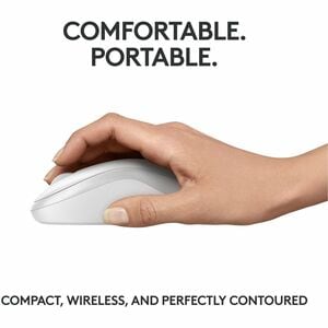 Mouse Logitech Silent M240 910-007116 Bluetooth, inalámbrico, blanco
