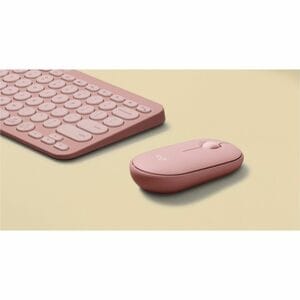 Mouse Logitech Pebble M350S 910-007048 Bluetooth, 4000 dpi, rosado