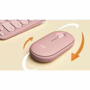 Mouse Logitech Pebble M350S 910-007048 Bluetooth, 4000 dpi, rosado
