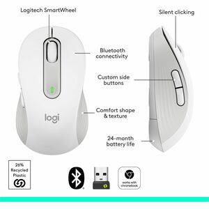 Mouse Logitech Signature M650 910-006252 inalámbrico, 2000 dpi, 5 botones