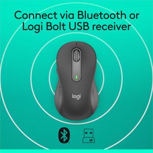 Mouse Logitech Signature M650 L 910-006231 inalámbrico, 2000 dpi, 5 botones