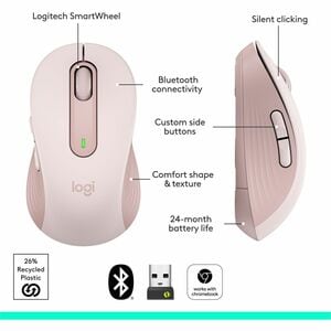 Mouse Logitech Signature M650 910-006251 inalámbrico, 2000 dpi, 5 botones