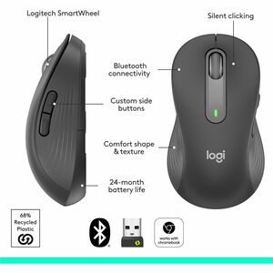 Mouse Logitech Signature M650 L 910-006234 inalámbrico 2000 dpi zurdo