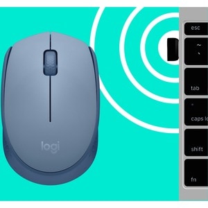 Mouse Logitech M170 910-006863 gris azulado, inalámbrico, 2.40GHz