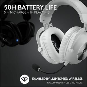 Auriculares gamer Logitech 981-001268 Pro X 2 Lightspeed inalámbricos, Bluetooth