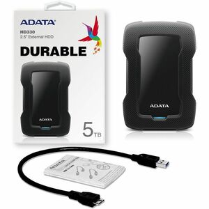 Disco duro externo Adata HD330 5TB USB 3.2 Gen 1 cifrado AES 256 bits