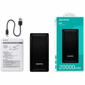Cargador portátil Adata C20 PBC20-BK 20000 mAh 15W 3 USB