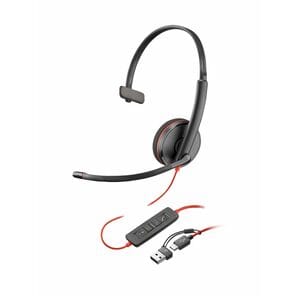 Auriculares Poly Blackwire 3210 8X214AA mono USB-C cancelación de ruido